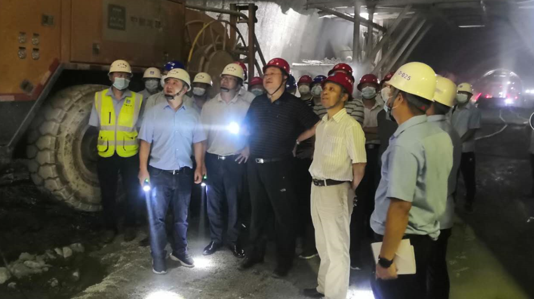 基础设施部重点项目履约督导组组长胡卿纪,中建隧道专家组组长徐开通